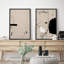 Reproduction d'art moderne minimaliste noir et brun clair Mid Mid Century-92285302-92285301-119463602