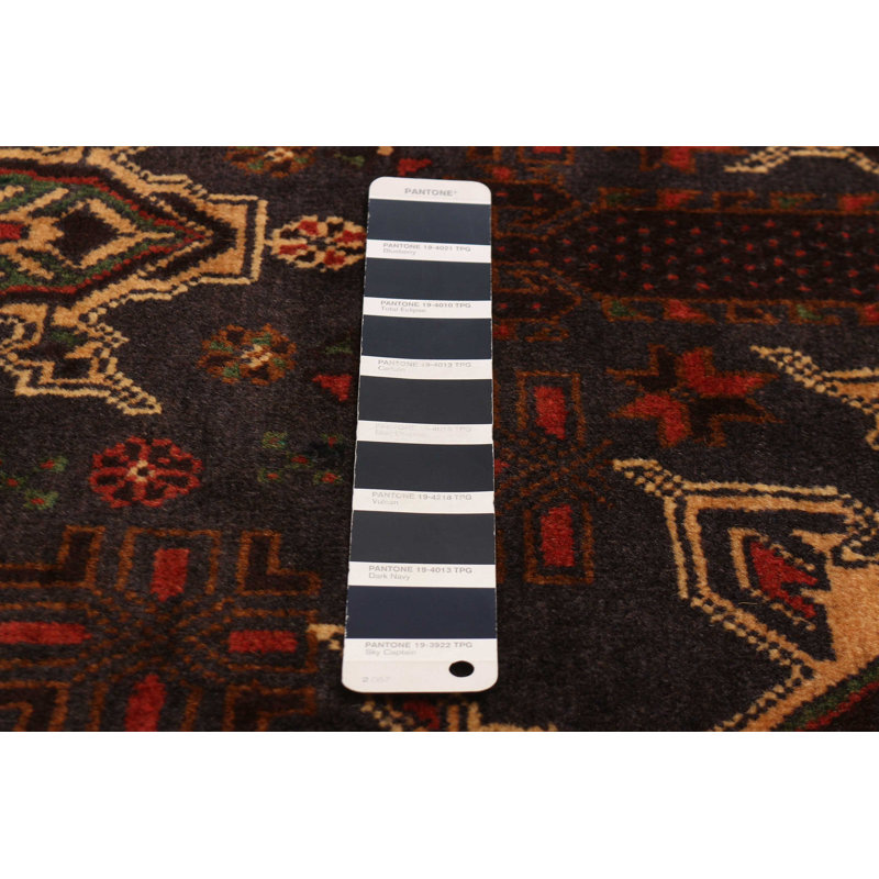 Tapis rectangulaire nouvel âge en laine 3 pi 8 po x 6 pi 5 po One-of-a-Kind