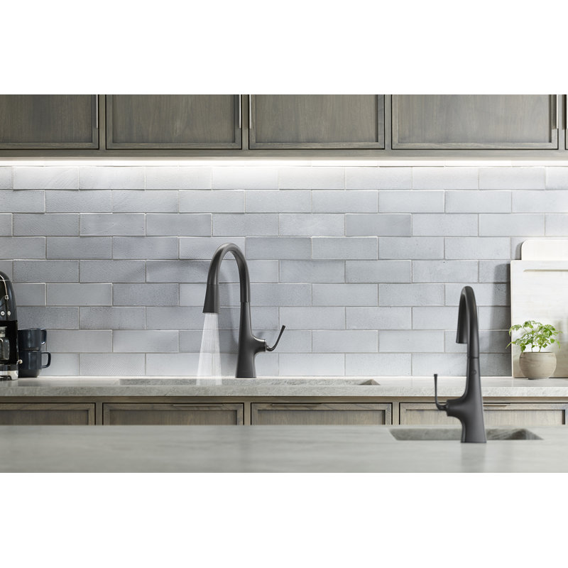 Graze Touchless Pull-Down Kitchen Sink Faucet With Three-Function Sprayhead, Matte Black