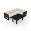 Avion Classic 5 Piece Sectional Set - Black - Cast Lagoon-1396094568-1396094572