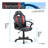 Mobili Kid's Gaming and Student Racer Chair with Wheels, Red