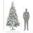 7.5/9Ft Tall Unlit Snow Flocked Pine Artificial Christmas Tree With Realistic Branches