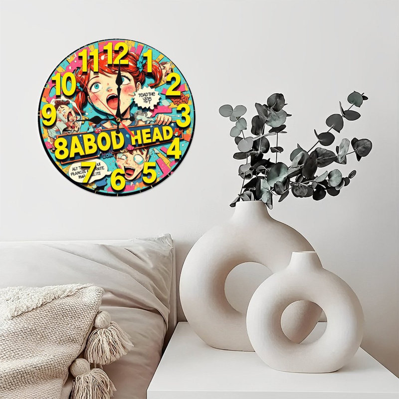 Illustration d'une horloge pop surréalisme