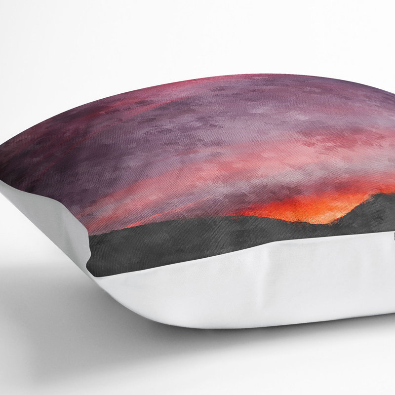 Setting Sun Cushion with Filling, 40cm H x 40cm W x 15cm D, White