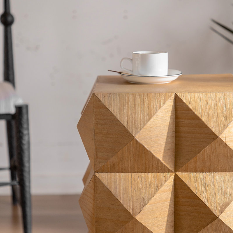 Table basse rétro 23,62 po, Naturel