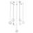 7 - Light Silver LED Cluster Pendant