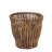 Small Handwoven Willow Waste Basket with Removable Liner Rich