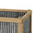 Adaire Two - Piece Rectangular Planter , Galvanized Metal And 70% Fir Wood, L:20X14x11.5" S:17X12x10", Bring Rustic Charm To Your Decorative Spaces Of 2 Wood Planters, Create A Atmosphere In Indoor Outdoor