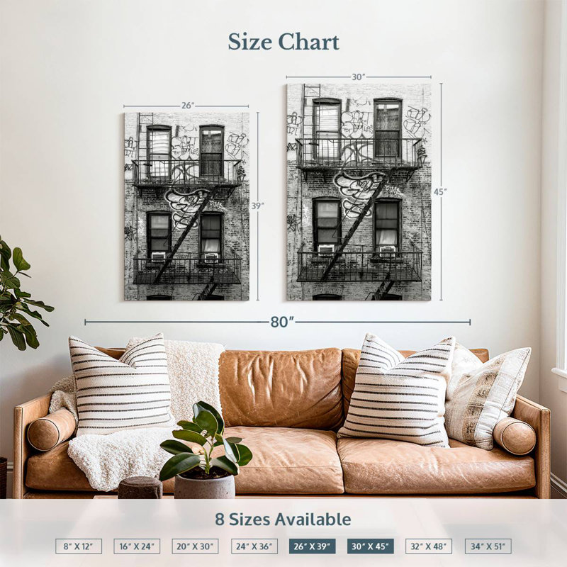 Lilie Urban Manhattan Stairs, H 39 po x l 26 po