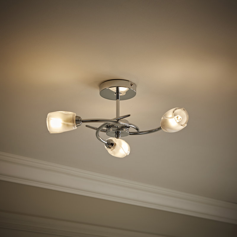 Delph Glass Semi Flush Mount