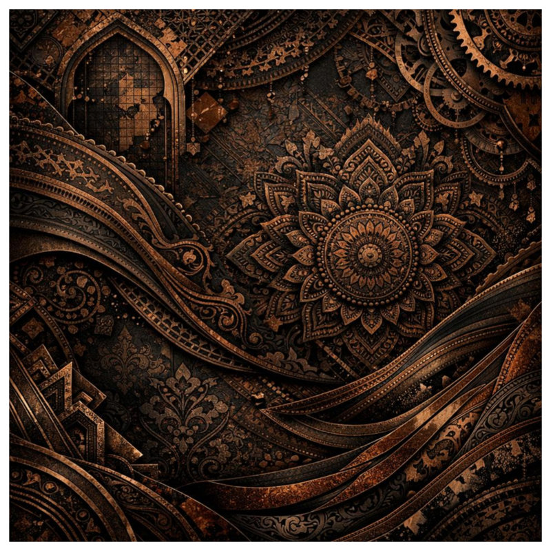 Couvre-lit matelassé complexe à motif mandala toutes tailles, Très grand lit