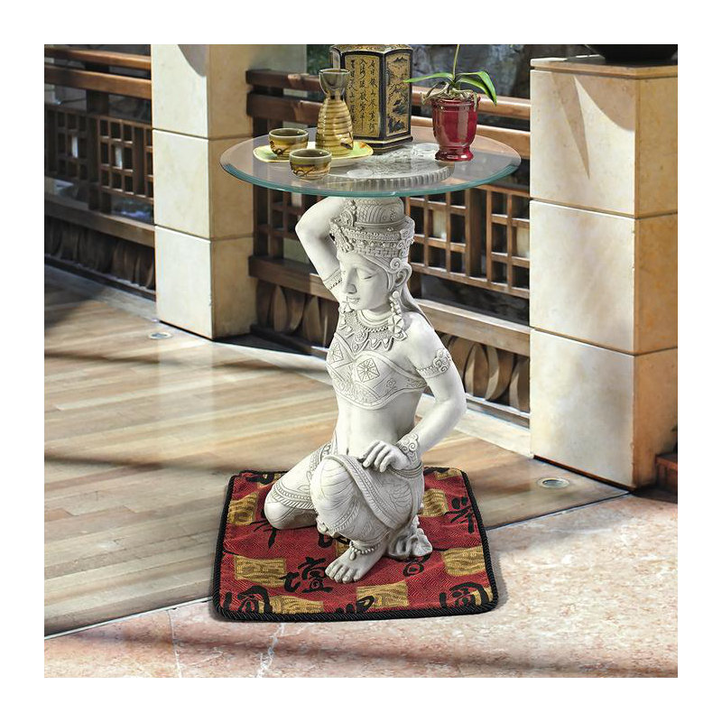 Thai Teppanom 26" Tall Figurine End Table