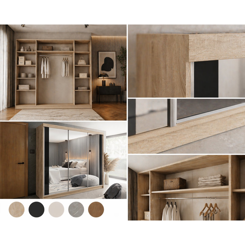 Altovise Wardrobe, Brown/Black