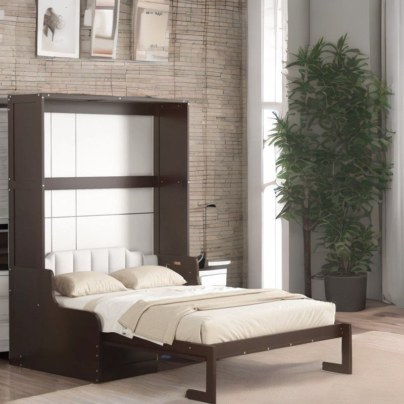 Lit escamotable avec rangement Mackworth, Espresso