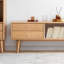 Meuble télé en bois de hêtre avec portes coulissantes-674038459