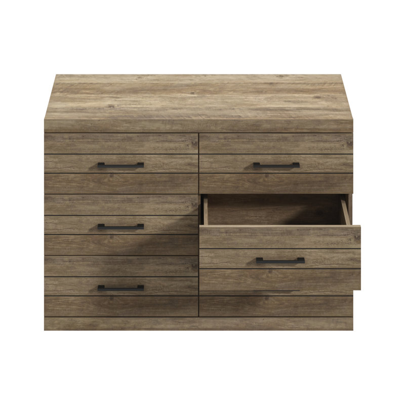 Avigail 46.5 W 6 Drawer Dresser, Brown