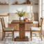 Fir Dining Table with Wood Base
