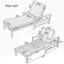 Chaise longue d'extérieur à dossier réglable en bois d'acacia convenant aux jardins-1164427432