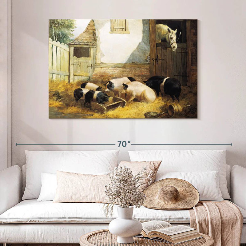 Farm Pigs, 32" H x 48" W