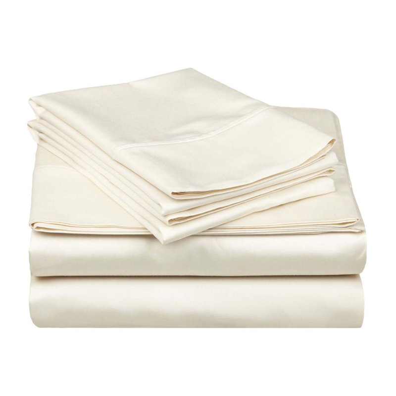 Ensemble de draps Edmont , Très grand californien, Ivoire ivoire