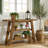 47.24" W 3-Tier Solid Wood Console Table-702159143