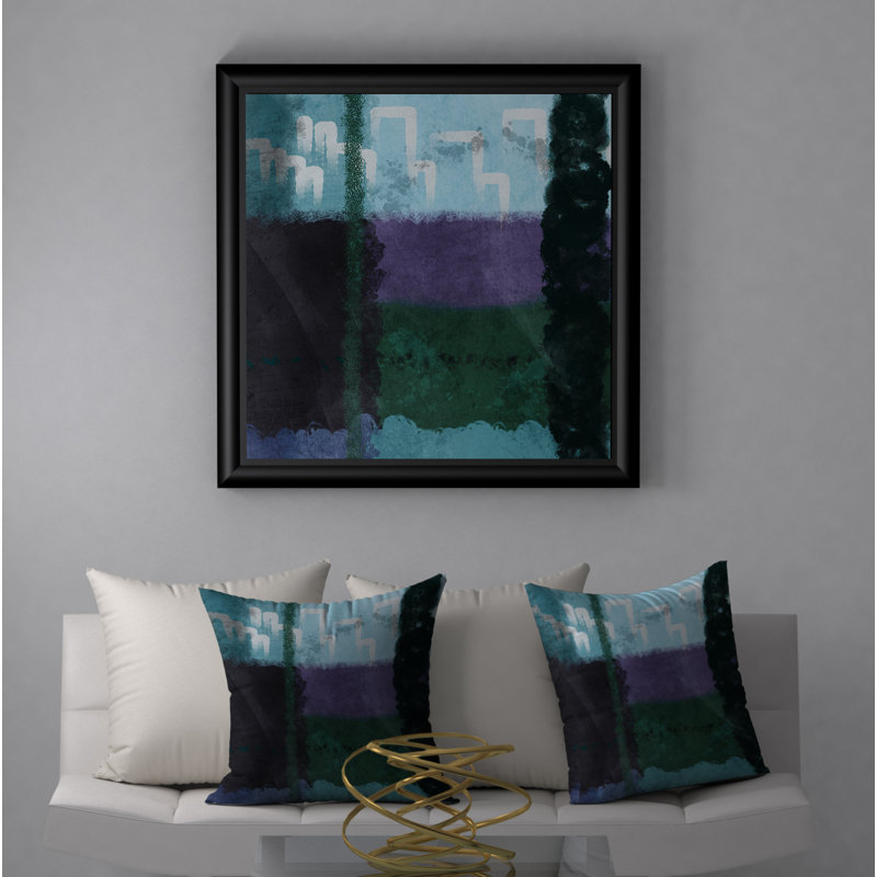 Abstract Throw Pillow, 18" H x 18" W