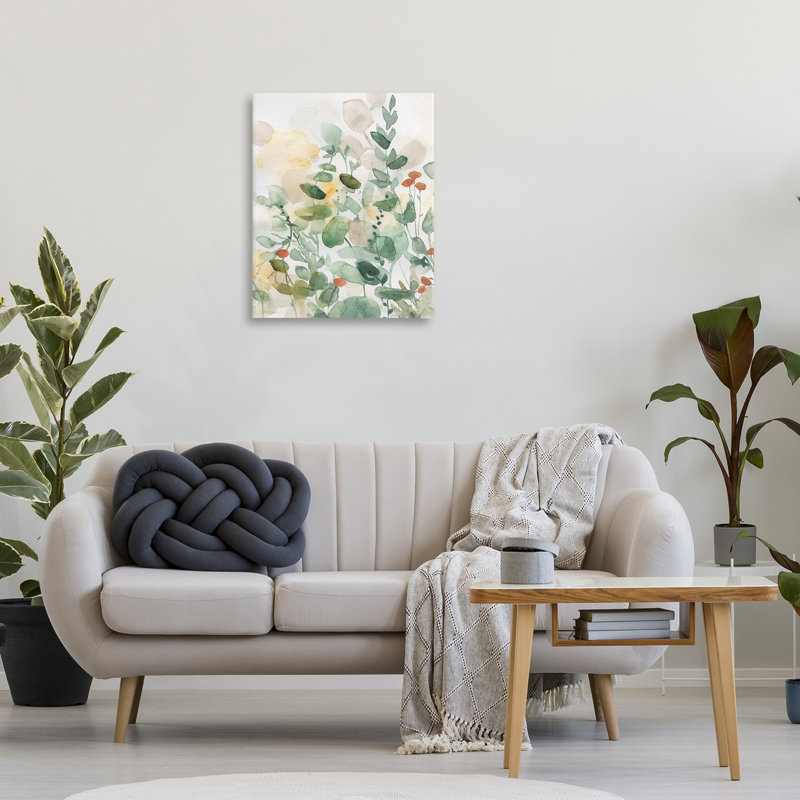 «Opaque Layered Leaves», art mural sur toile par Carol Robinson, H 30 po x l 24 po