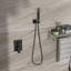 Système double de pomme de douche carrée 10 po - Carré mural, bronze huilé huilé-121076805
