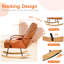 Chaise berçante en similicuir avec fauteuil inclinable de style Mid-Century, fauteuil inclinable rembourré et confortable-116186927