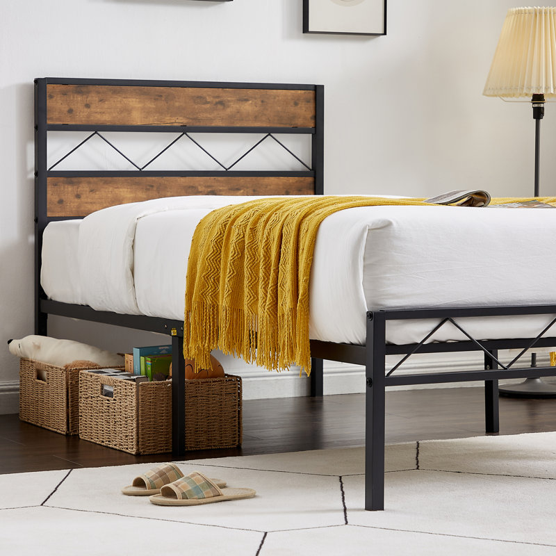 Alicia Steel Piece Bedroom Set, Twin