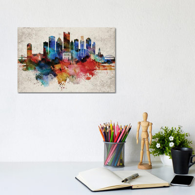Pittsburgh Abstract - Wrapped Canvas Print