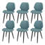 Ensemble de 6 chaises de salle à manger luxueuses vertes, structure en cuir et métal