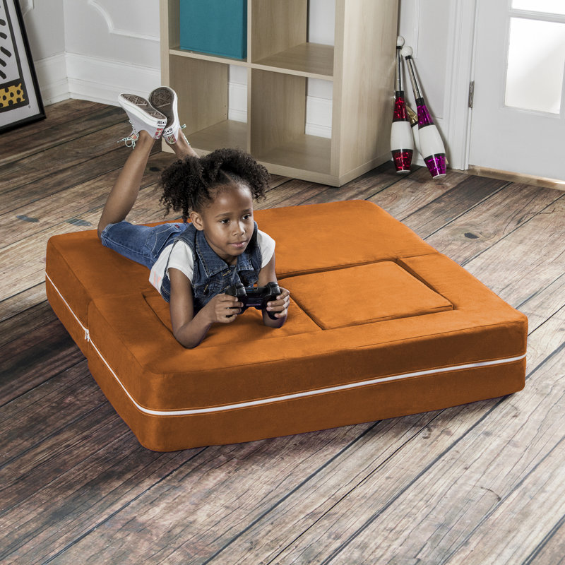 Causeuse modulaire et repose-pieds pliable pour enfants Altermease Zipline, Mandarin