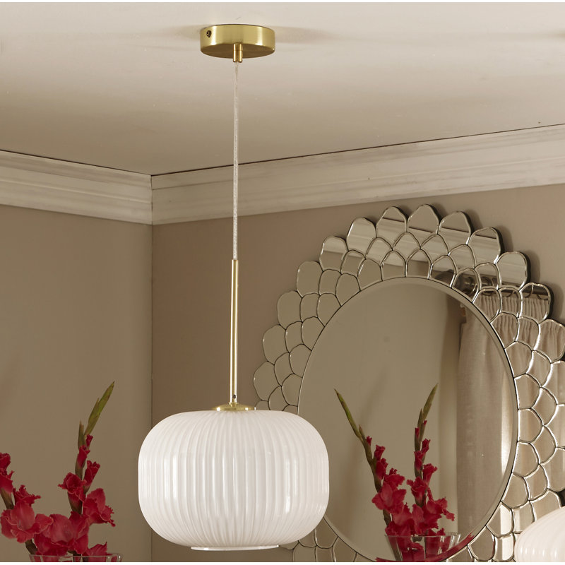 Goff 1 - Light Sphere Pendant, White/Gold