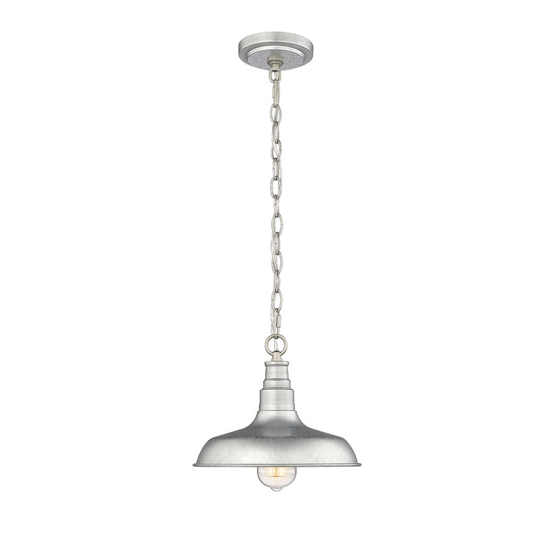 Lanterne suspendue d'extérieur 1 lumière H 73,7 po Filsaime, Argent
