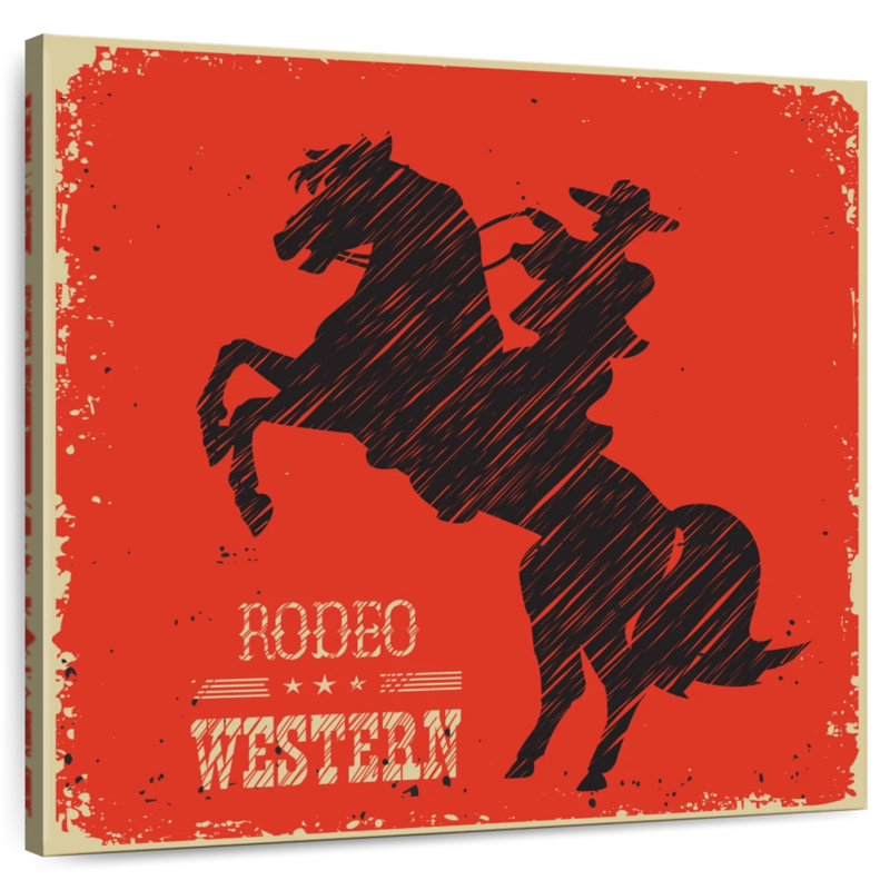 Lelar Western Rodeo, 30" H x 30" W