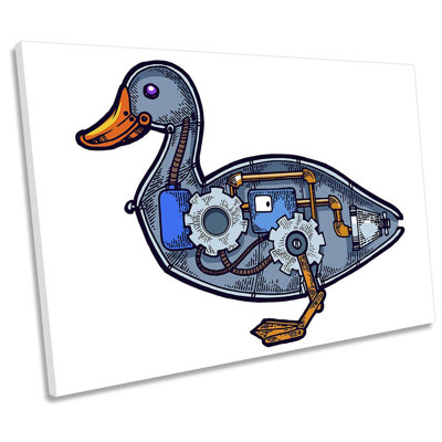 Steampunk Duck - Wrapped Canvas Print