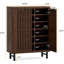 Armoire à chaussures moderne à 6 niveaux avec portes persiennes, armoire d'appoint-2024797139