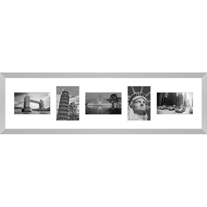 Adlen Wood Picture Frame with Mat, Silver