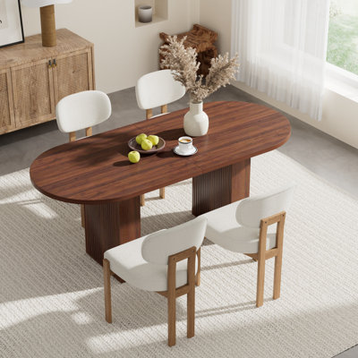 Oval Double Pedestal Kitchen Table Sets