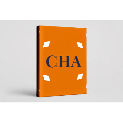 Charlotte Luxury Diamond Monogram — White Orange Navy Blue