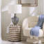 Interwoven Wood & Buffalo Bone Side Table