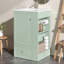 Meuble-lavabo autoportant avec lavabo en céramique, armoire de rangement, tiroir, tablettes latérales ouvertes et barre à serviettes-2088569740