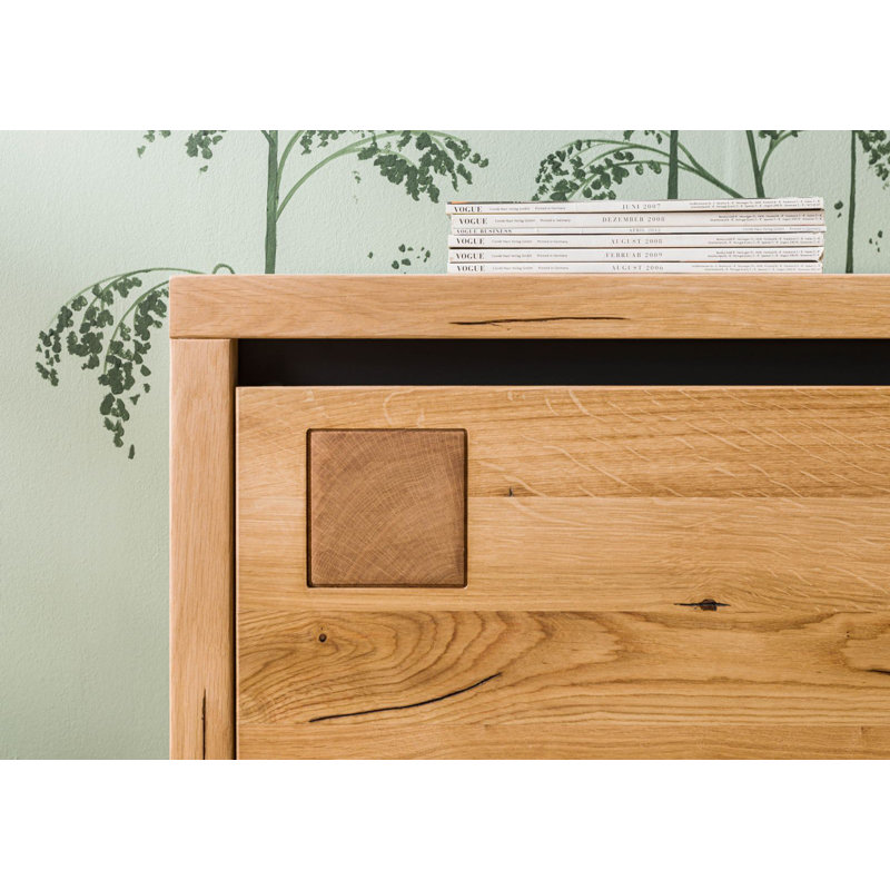 Villanders 190cm Solid Wood Sideboard, Natural Brown