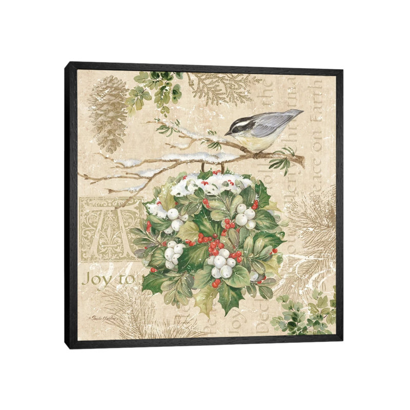 Christmas Trail III by Pamela Gladding - Print on Canvas, 66.04 cm H x 66.04 cm W, Black Framed