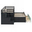 Lit mezzanine simple TG avec bureau coulissant et lit gigogne simple, lit superposé multifonctionnel avec 2 tiroirs de rangement et marches de rangement-1600526811-1600526815