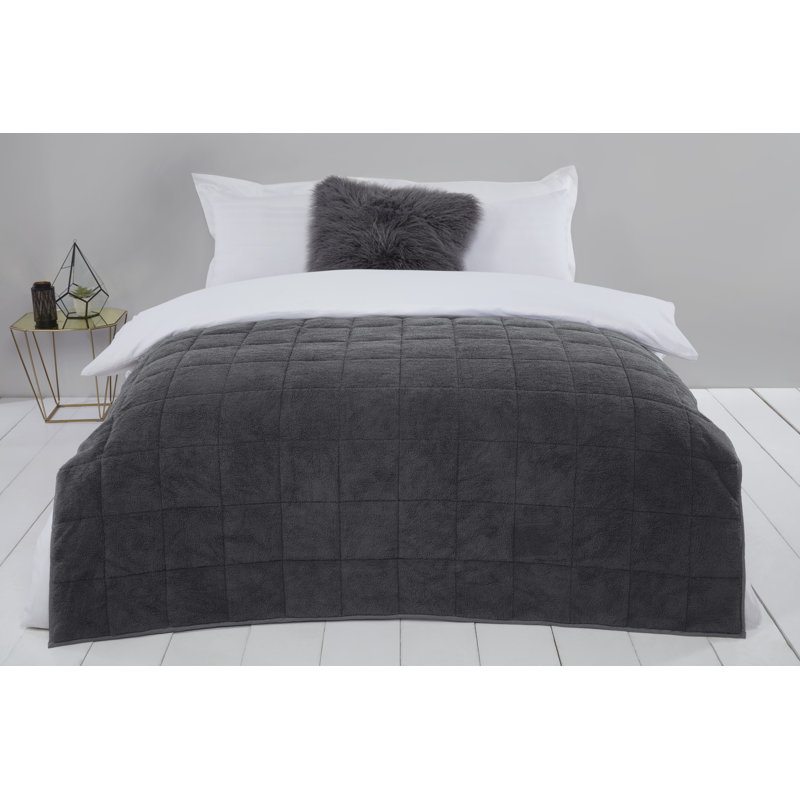 Daniela Plain Weave / Muslin Throw Blanket, W150 x L200cm, Charcoal