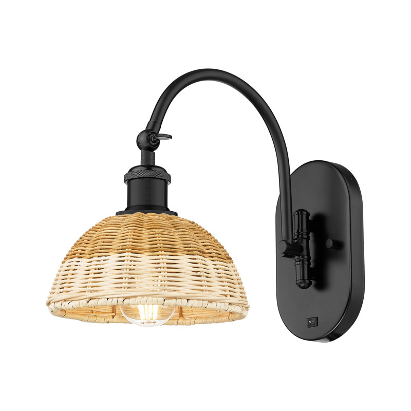 Ballston - Bristol Natural II - 1 Light Swiveling Sconce, Matte Black