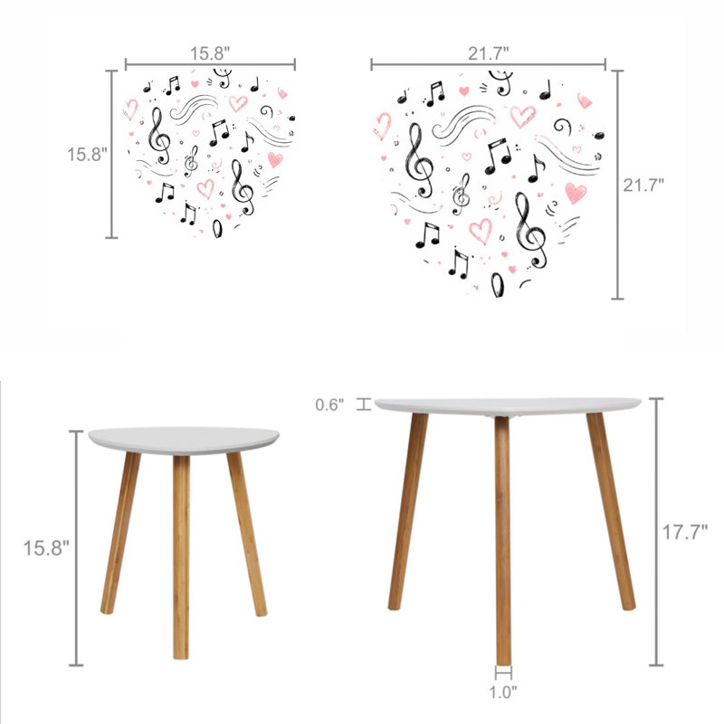 Ensemble de 2 tables basses gigognes Triangle