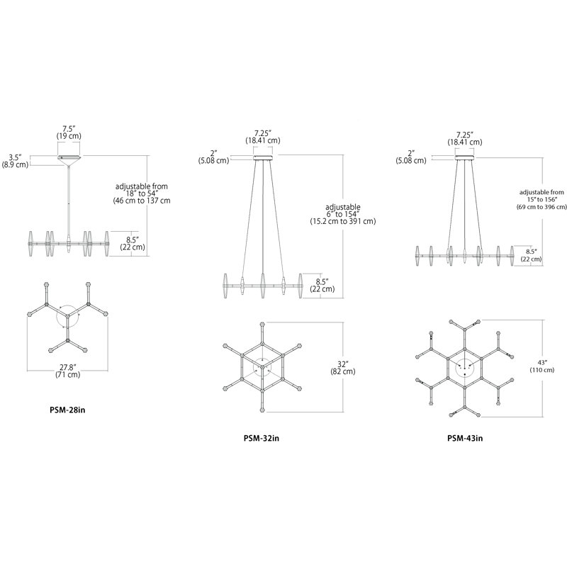 Prism 32" Single-Tier Chandelier - Satin Nickel